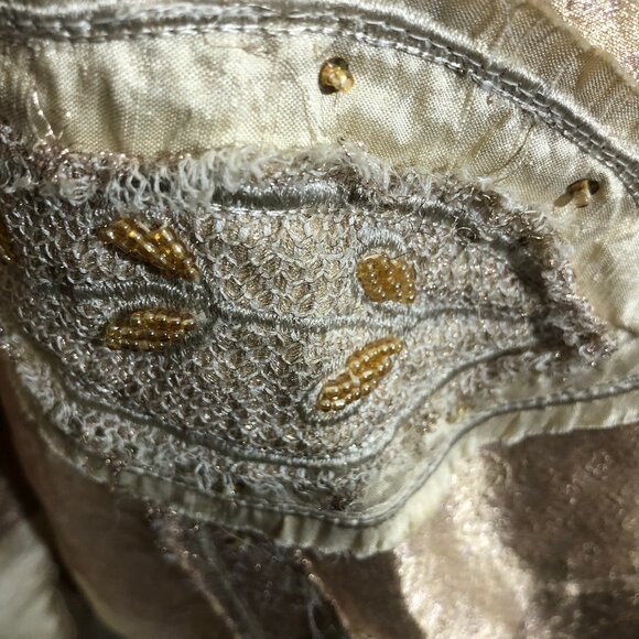 Yak Magik 100% Silk Embroidered Patchwork Jacket | Luxe Boho Chic | Size S - Picture 5 of 16